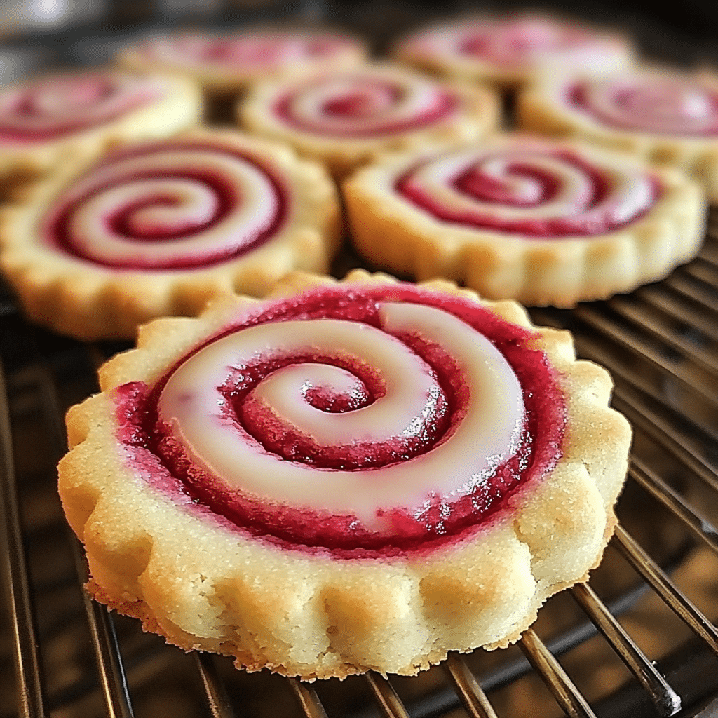 Raspberry Swirl Shortbread Cookies - Easy Plate Ideas