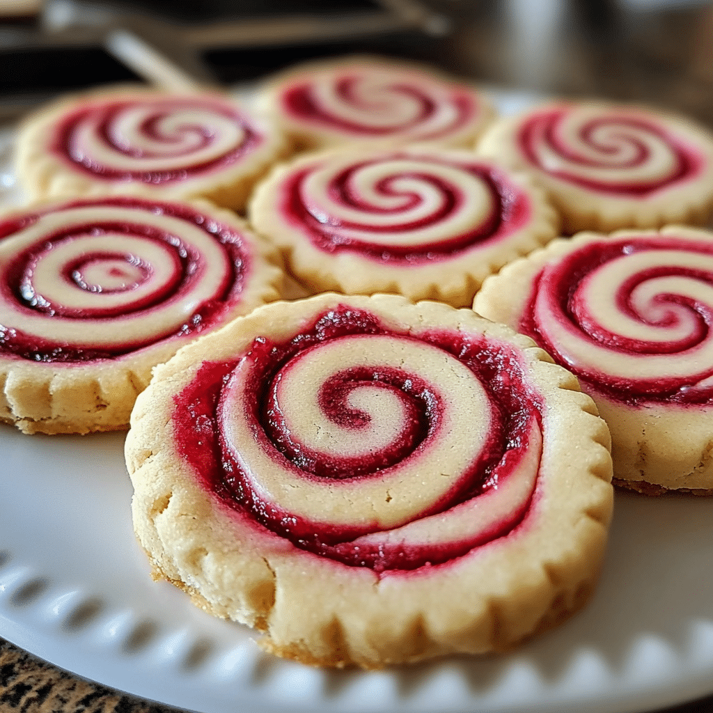 Raspberry Swirl Shortbread Cookies - Easy Plate Ideas